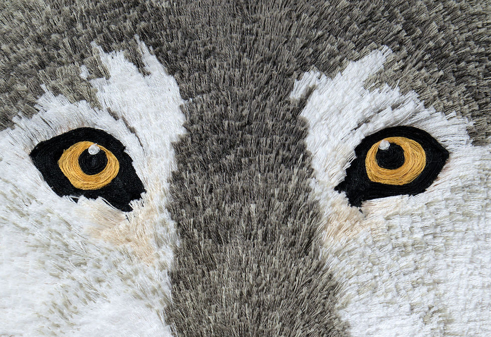 Thumbnail: "Wolf F-ULLY Gray" Fiber Piece