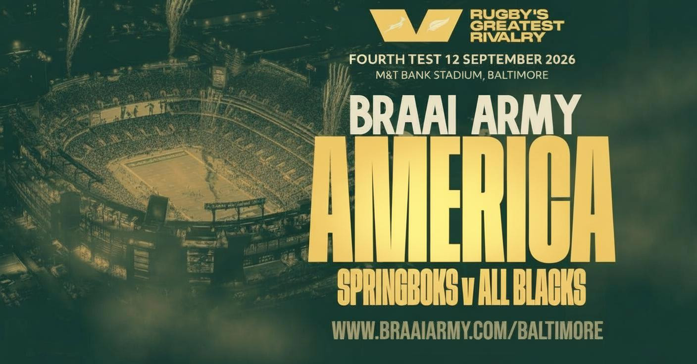 Springboks Baltimore Springboks vs All Blacks Baltimore Tickets | Baltimore | Braai Army 2026