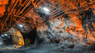 Fiber Optic Cables running into mine shaft.