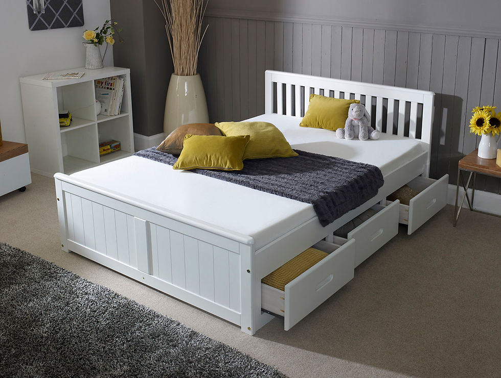 Thumbnail: Mission Pine Storage Bed, Small Double to King