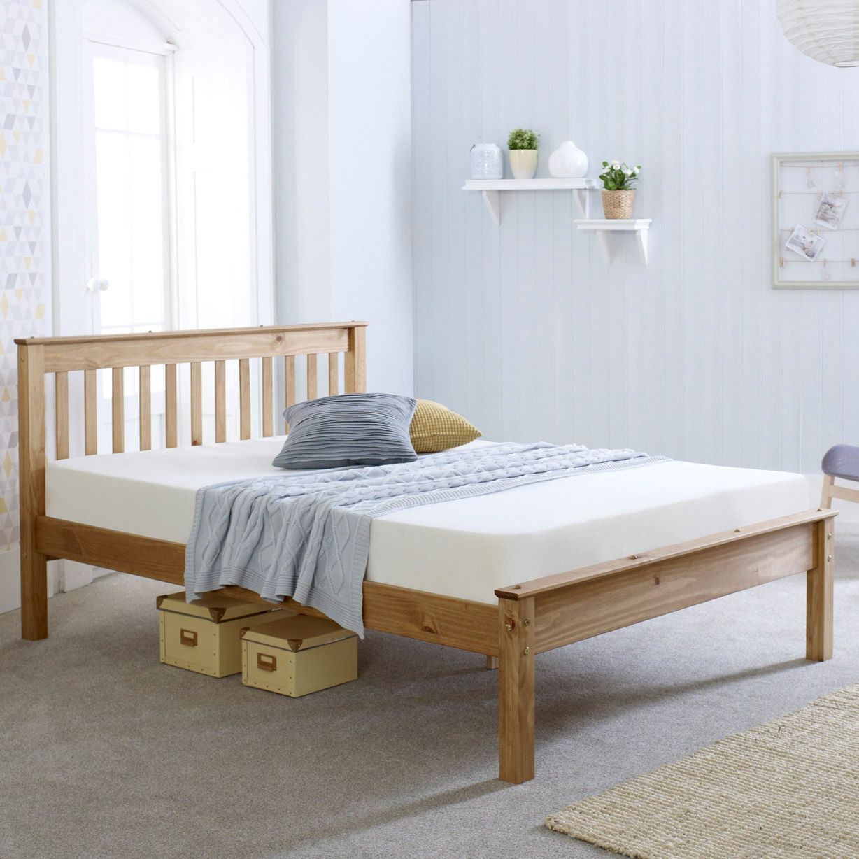 Chester Pine Bed Frame, available in 4 sizes, optional drawers or trundle
