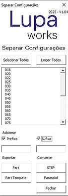 Separa Configuracoes LupaWorks