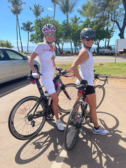 Training one of my besties Merry on the bike