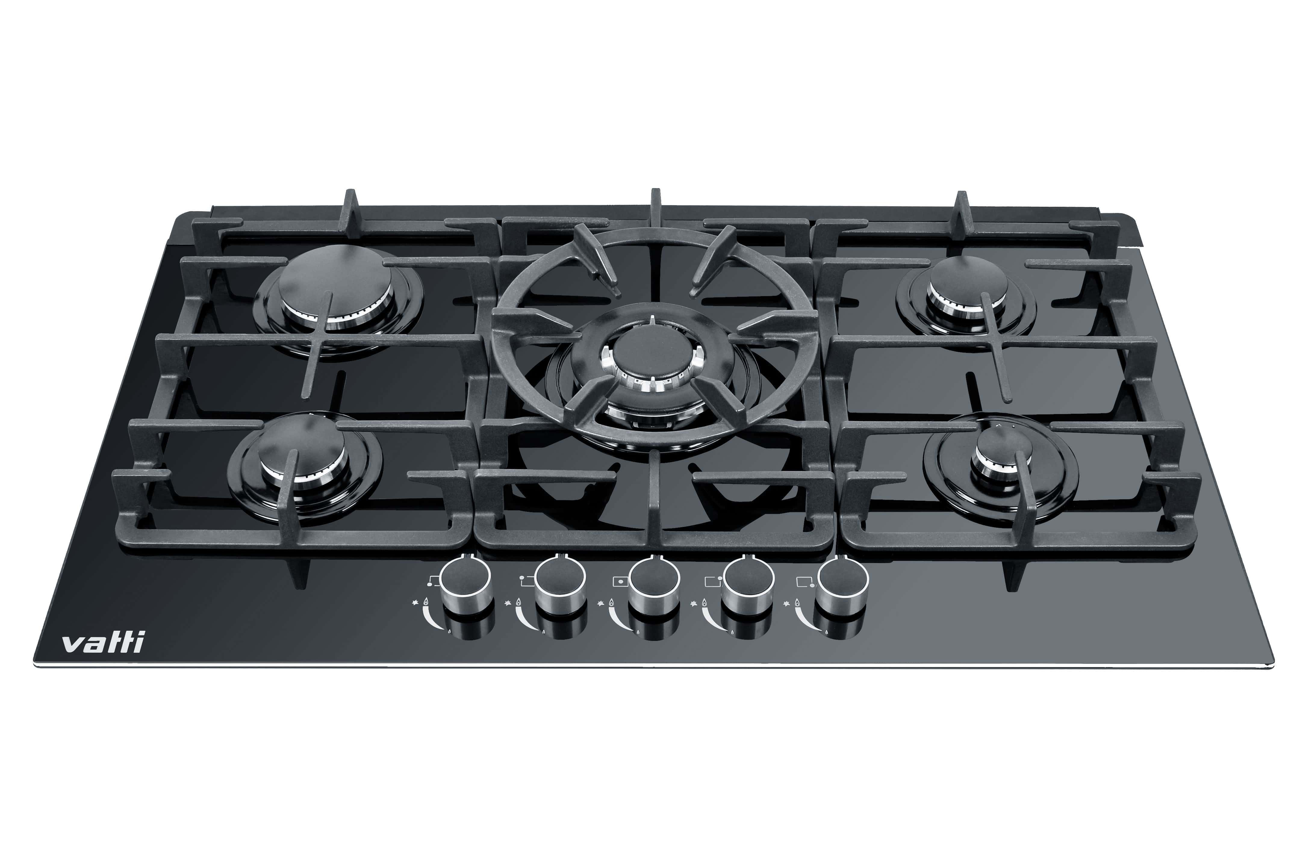 90cm Black Glass Gas Cooktop Mysquare