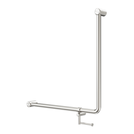 Thumbnail: MECCA CARE 32MM 90 DEGREE NZ4121 ACCESSIBLE TOILET GRAB RAIL WITH TOIL