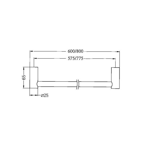 Thumbnail: NEW MECCA SINGLE TOWEL RAIL