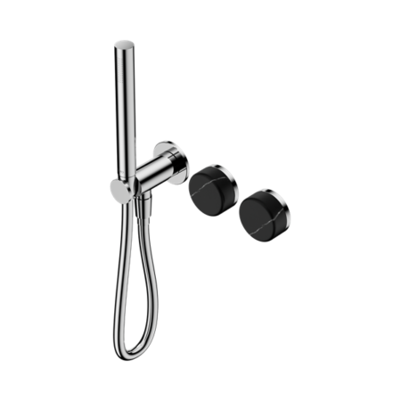 Thumbnail: SERENITY PROGRESSIVE SHOWER SYSTEM WITH MARQUINA BLACK HANDLE