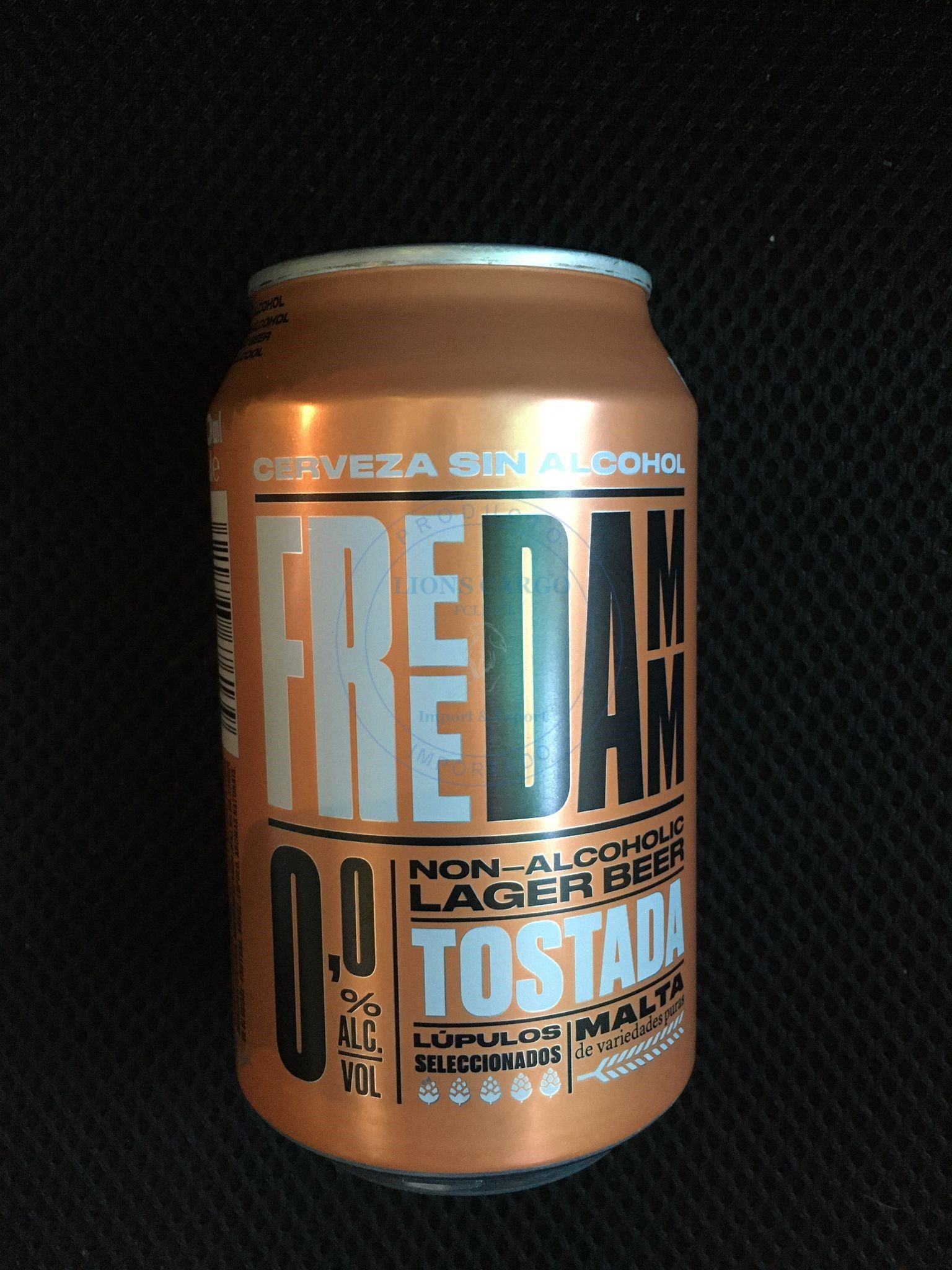 CERVEZA  FREE DAMM TOSTADA LATA 33CL