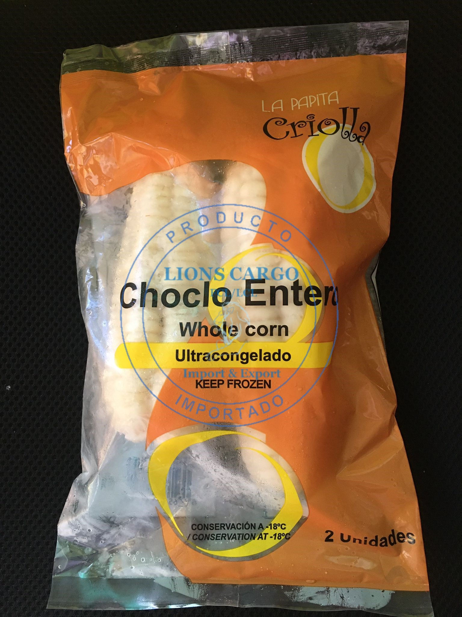 2 CHOCLOS ENTEROS CONGELADO 750 GR