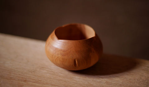 Applewood bowl handmade in Wales
