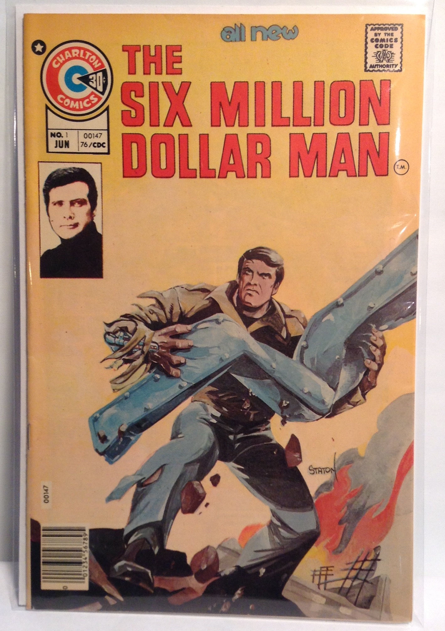 The Six Millon Dollar Man# 1 (Charlton Comics 1976)