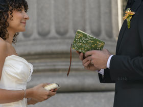 Intimate City Hall wedding vows New York documentary photography