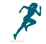 Womens Sports Melbourne Running Logo Icon