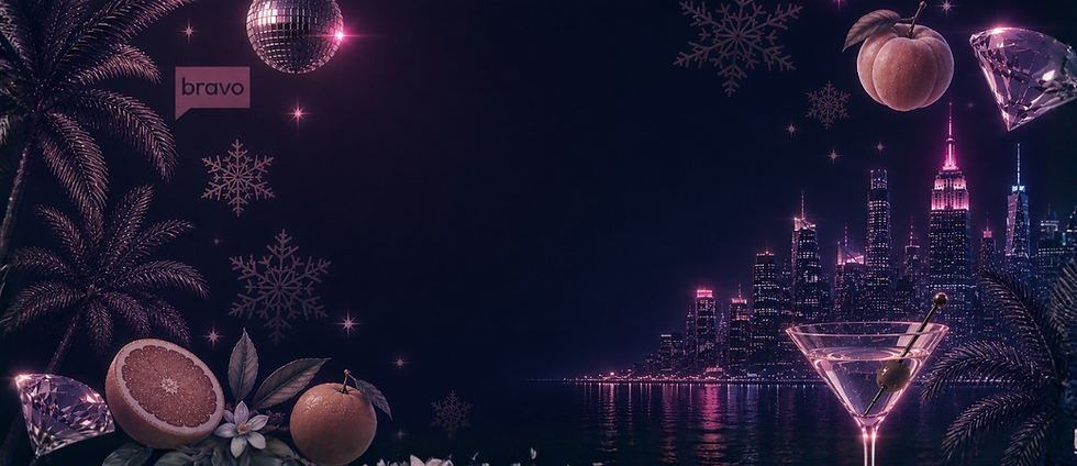 bravo tv strategy_background_morgan early marketing_NYC, snowflake, orange, peaches, diamonds, palm tress, disco ball, martini - dark background.png