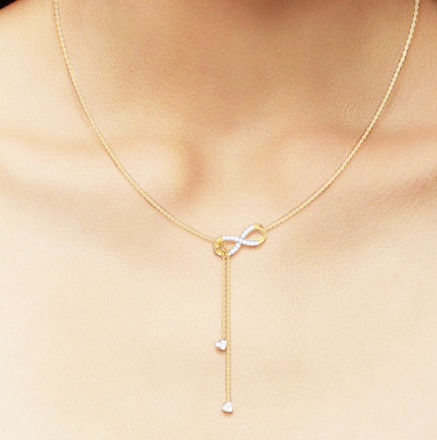AMOUR INFINI, Collier pendentif diamant pour femme Or Jaune 18 carats