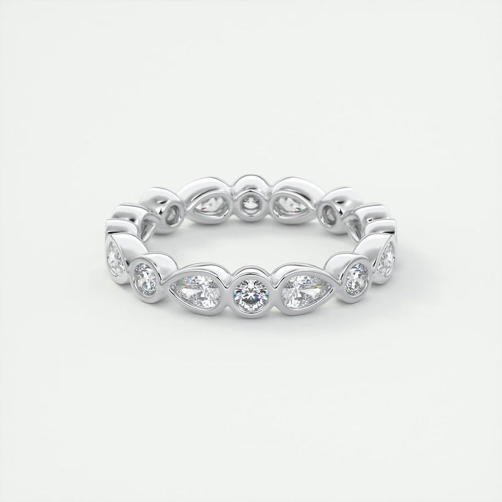 Miniature : Tivoli Love, bague alliance diamants or blanc 18 carats