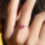 Miniature : Coeur d'Amour, Bague Diamant Or Rose 14 carats - Taille Auto Ajustable 45 à 62