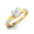 Bague Alliance Diamants Solitaire pour Femme "Vayna" Or 18K 750°