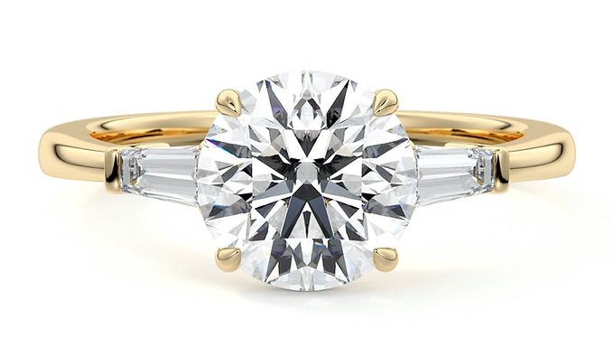 SOLENE, Bague Alliance Diamants Solitaire 1,01 carat pour Femme Or 18 carats
