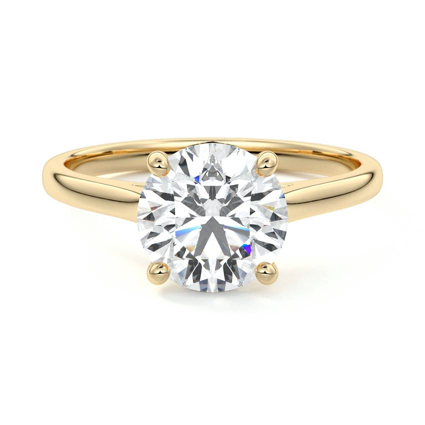 Miniature : Emilia, Bague de Fiançailles Diamant Solitaire / F / VS Or 18 carats