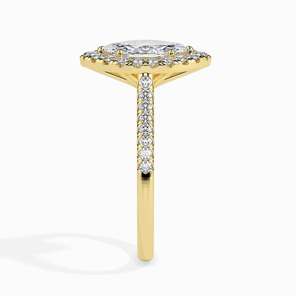 Thumbnail: Bague diamant coupe marquise solitaire + 1 cts au total Or 18 carats