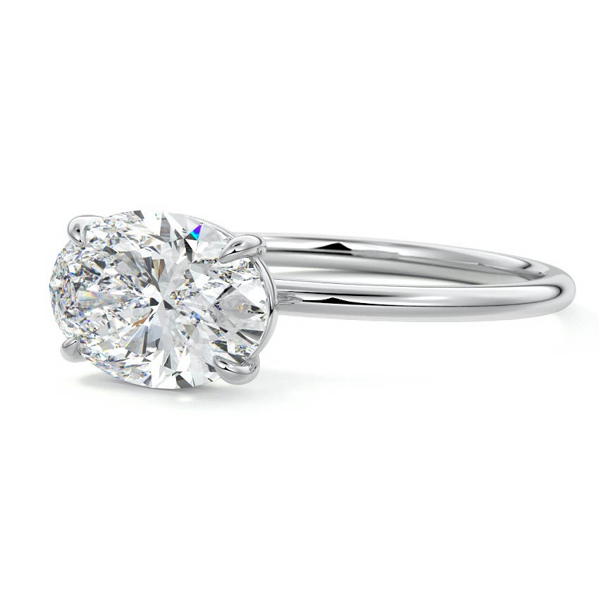 Thumbnail: Bague de Fiançailles Diamant Solitaire Or 18 carats, Ovaly