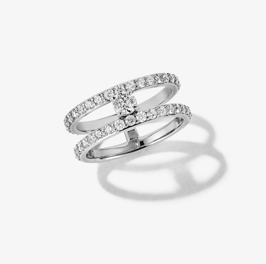 Thumbnail: Duo Orlane, bague diamant solitaire G / VS or 18 carats