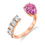 Miniature : Bague diamants solitaires or 18 carats, Astrée