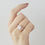 Thumbnail: Bague diamant coupe coussin solitaire + 1 cts au total Or 18 carats