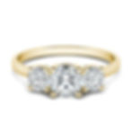 Miniature : Blossom Love, Bague Diamant 3 Solitaires / 1 ct / G / VS Or 18 carats