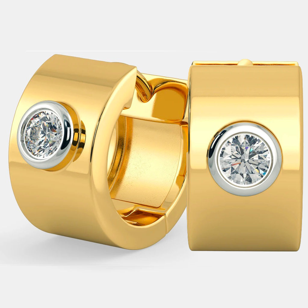 Unik by GHAUM, Boucles d'Oreilles Diamant Solitaire Or 18 carats