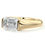 Thumbnail: Bague de fiançailles diamant solitaire émeraude Or 18 carats - Dôme Love Solo