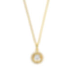 JULIA LoveMe, Collier Pendentif Solitaire Dansant Or Jaune 18 carats