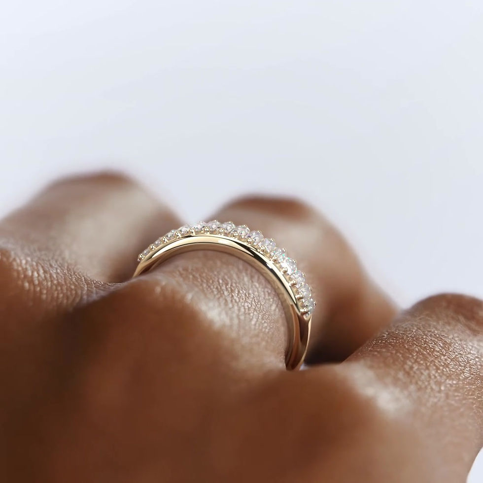 Miniature : Alliance Diamant Baguette 1 ct en Or 18K, L'Éclat du Luxe Intemporel Ghaum Paris