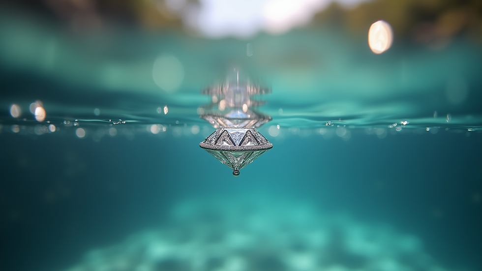 Vue en plongée d’une bague sertie d’un diamant certifié