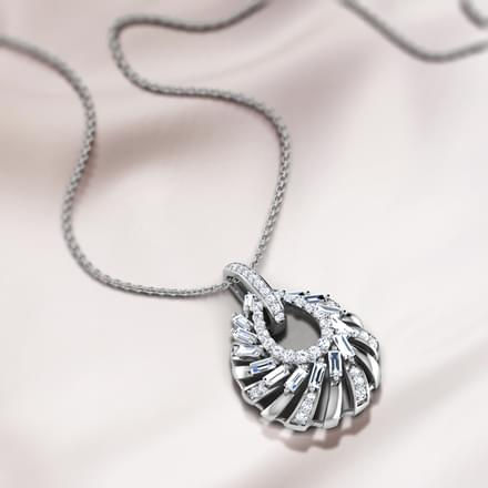 Thumbnail: CELESTE, Collier pendentif diamant pour femme Or Blanc 18 carats