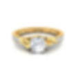 Miniature : Bague Alliance Diamants Solitaire pour Femme "Vayna" Or 18K 750°