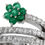 Miniature : Romantic FbyG, Bague Diamants Emeraude pour Femme Or Blanc 18 Carats