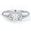 Miniature : Bague de fiançailles diamant solitaire coussin or 18 carats - Dôme Love Coussin