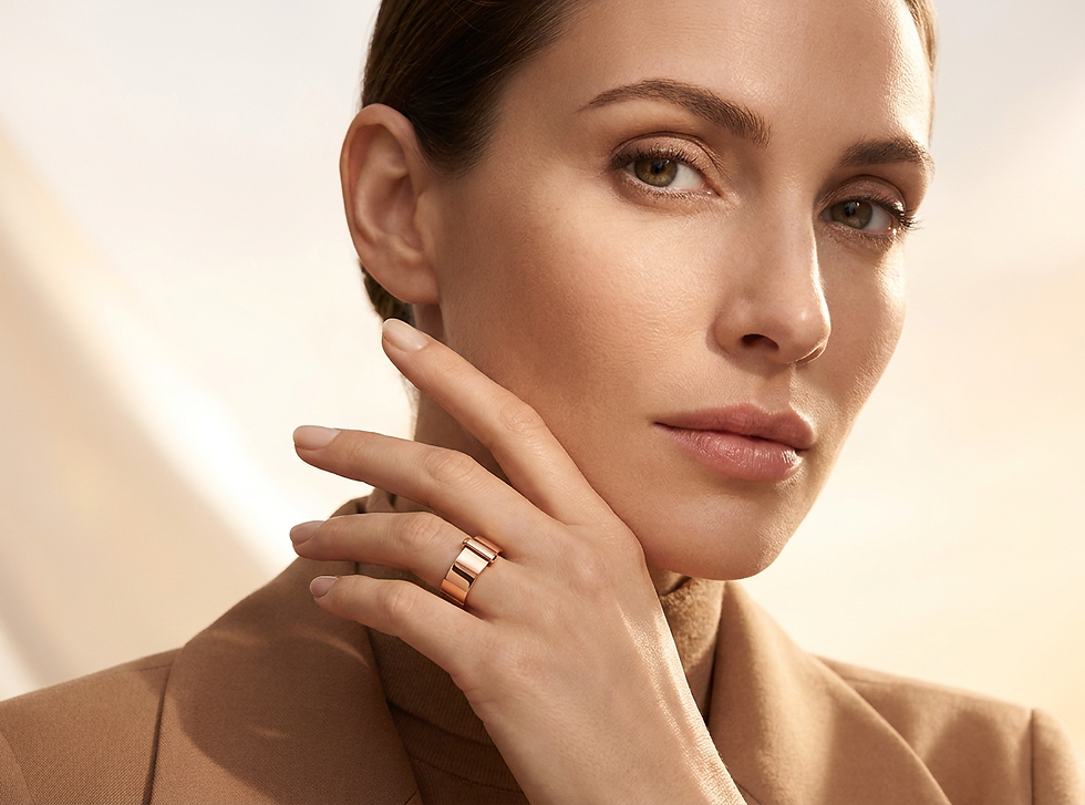 Thumbnail: Bague alliance personnalisable en or 18 carats - Love Lock GHAUM