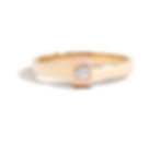 Miniature : Bague diamant solitaire or jaune 18 carats, Love Lock A