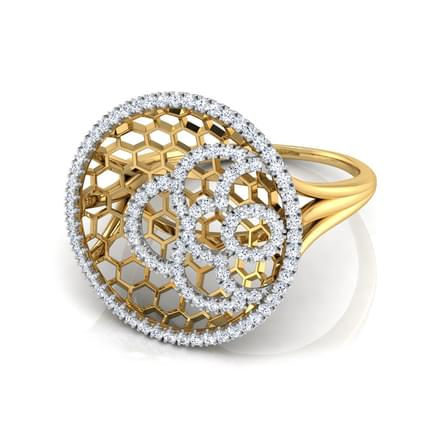Miniature : Bague Alliance Diamants pour Femme "Alycia" Or Jaune 18K 750°