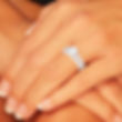 Duo "LINDA" Bague Diamant Solitaire pour Femme Or Blanc 18 carats