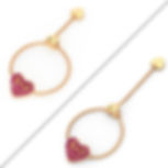 Miniature : Coeur d'Amour, Bague Diamant Or Rose 14 carats - Taille Auto Ajustable 45 à 62