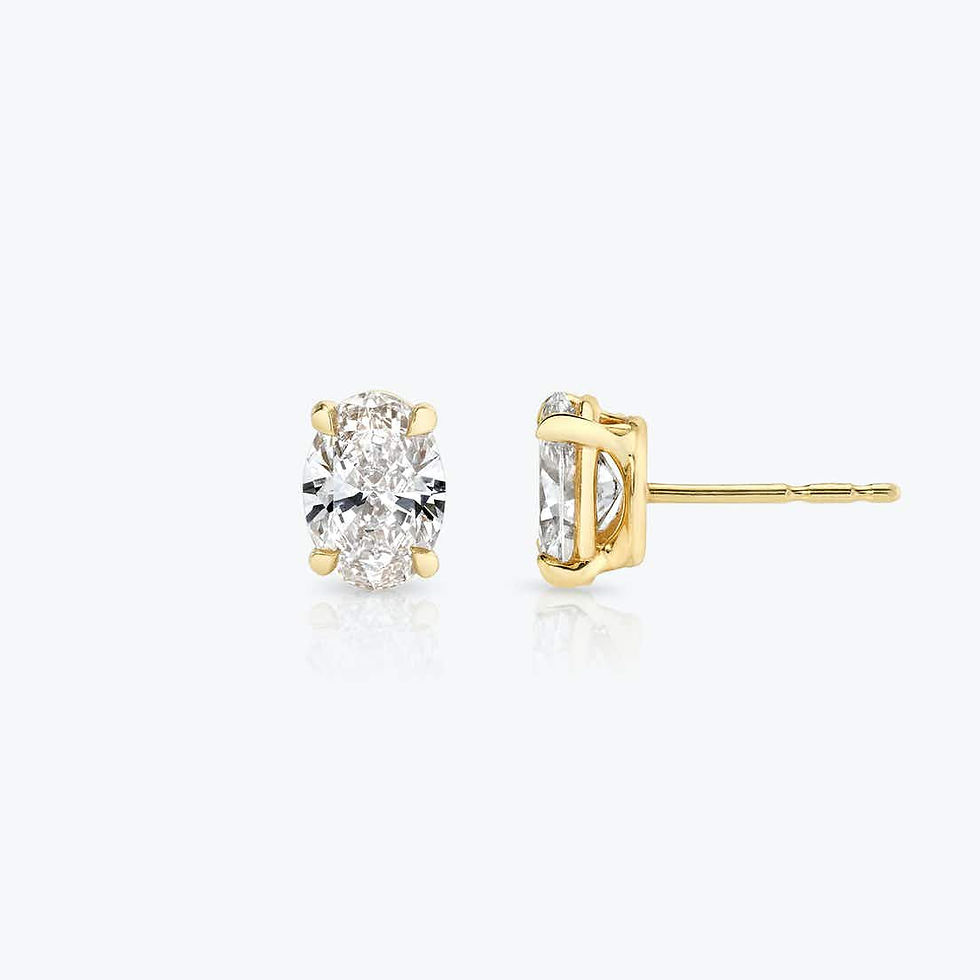 Miniature : Mahé, Boucles d'Oreilles Diamant Solitaire 1 cts / D-E / VS / Or 18 carats