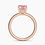Thumbnail: Bague de fiançailles diamant rose coupe émeraude or 18 carats, Halo NUEW
