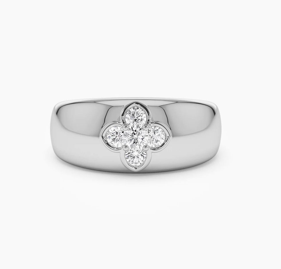 Thumbnail: Bague diamants ronds Or 18 carats - Dôme Diamant Love