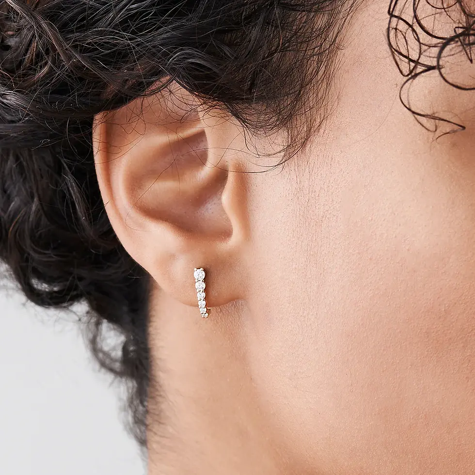 Thumbnail: Boucles d'oreilles diamants or 18 carats, Constellation