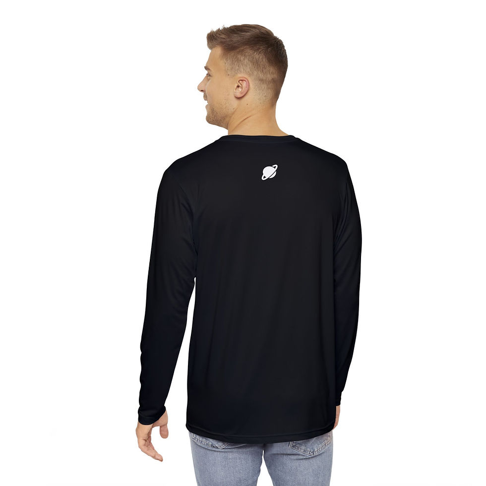 Thumbnail: SPACELY Men's Long Sleeve Shirt (Black)