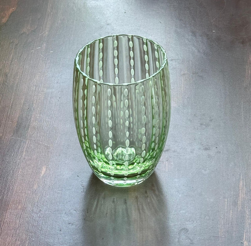 Chipping Norton Event Hire - Green Dotted Glass